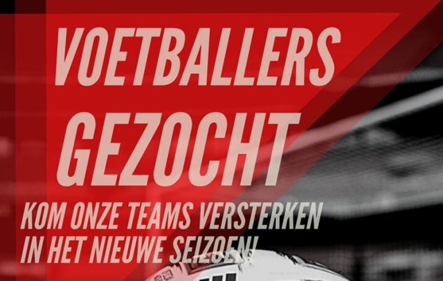 Voetballers gezocht